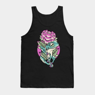 Frog traditional tattoo vintage retro Tank Top